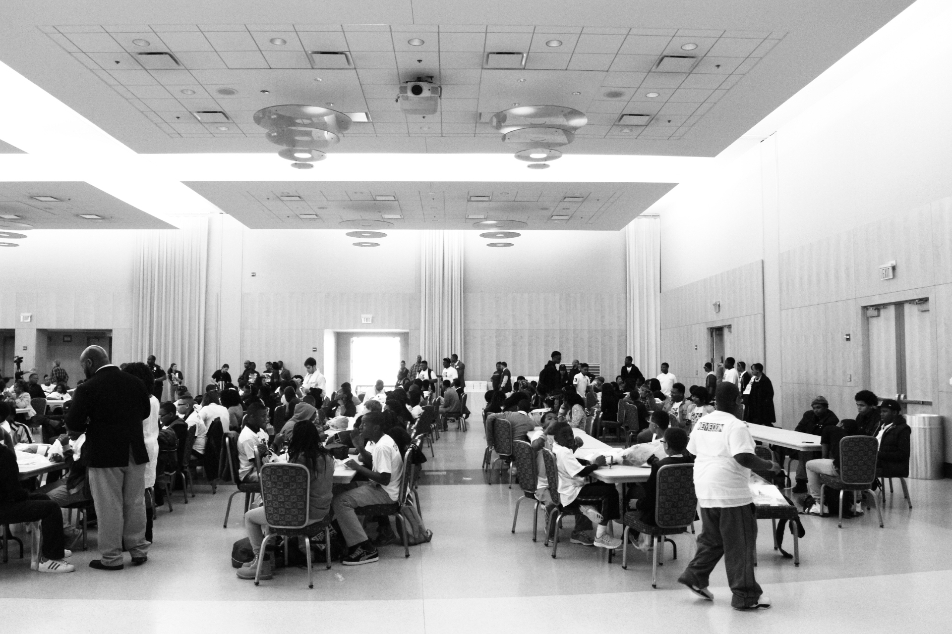 Diverse group of students collaborating on a project